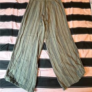 Vanilla Star Olive Textured Pull-On Pants